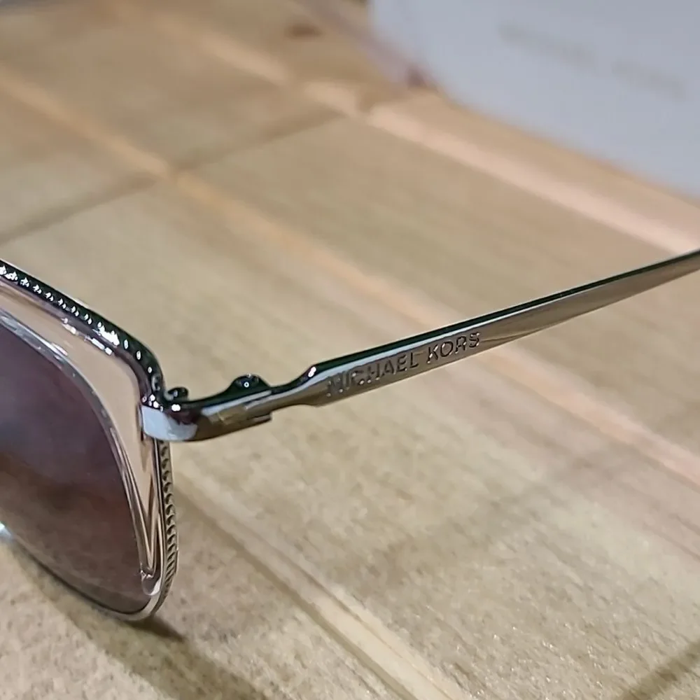 Michael Kors Sunglasses MK1046-115376 Key Biscayne Silver New - Picture 5 of 10